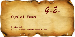 Gyalai Emma névjegykártya